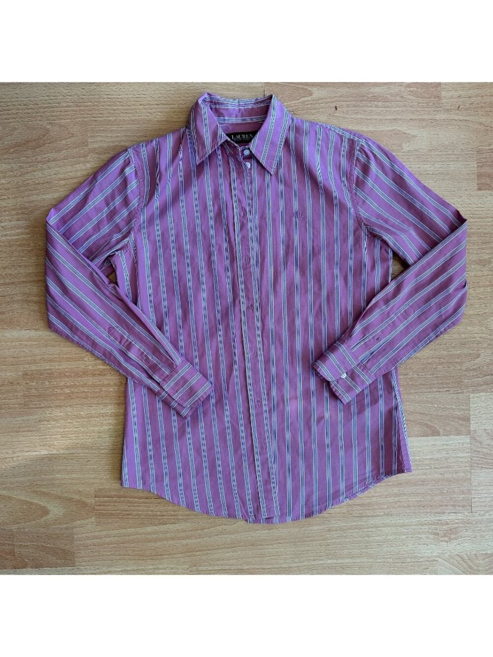preppy Gossip Girl Lauren Ralph Lauren button down red and white cotton XS